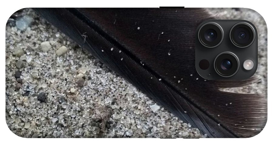 Feather On The Beach - Phone Case