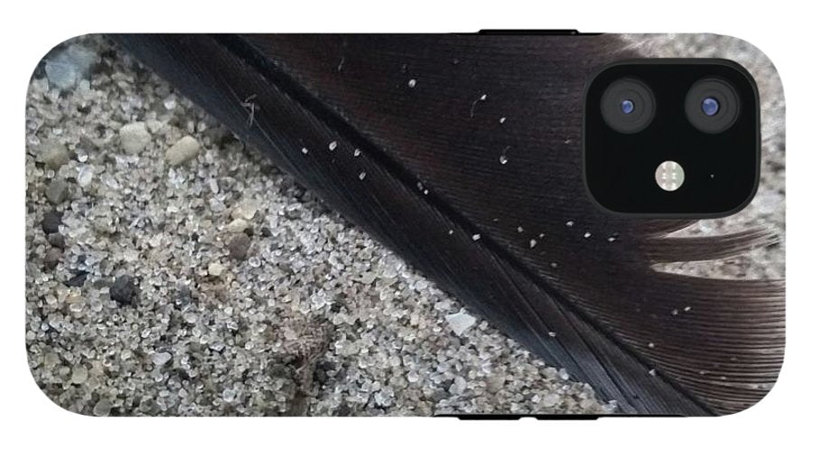 Feather On The Beach - Phone Case