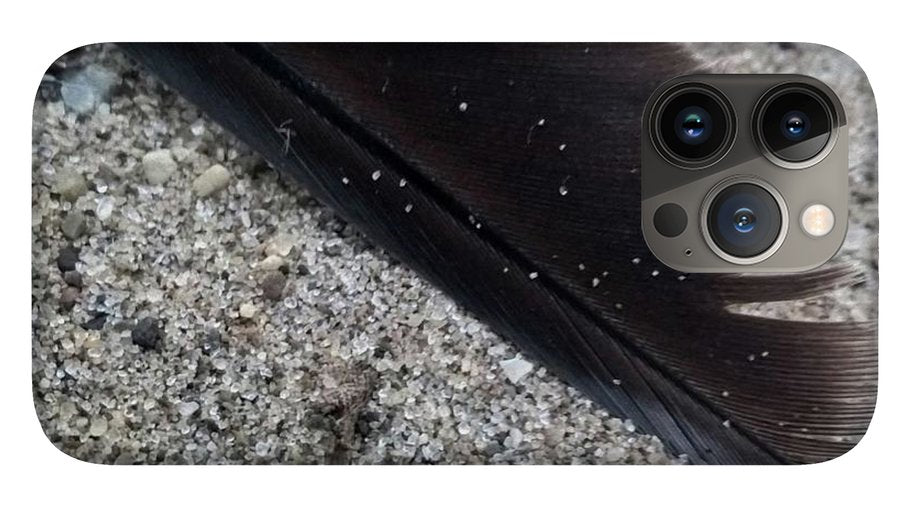 Feather On The Beach - Phone Case
