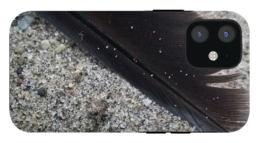 Feather On The Beach - Phone Case
