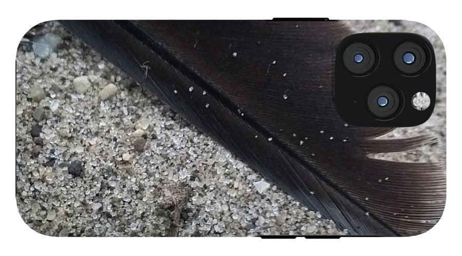 Feather On The Beach - Phone Case