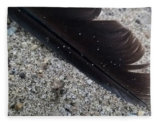 Feather On The Beach - Blanket