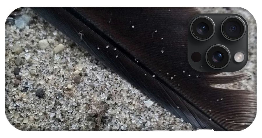 Feather On The Beach - Phone Case