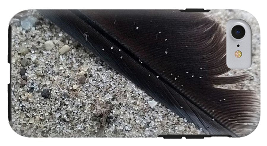 Feather On The Beach - Phone Case