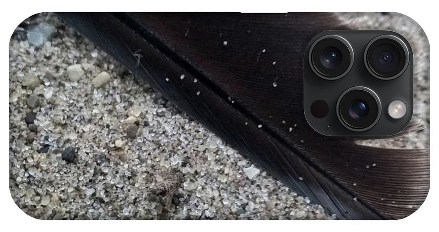 Feather On The Beach - Phone Case