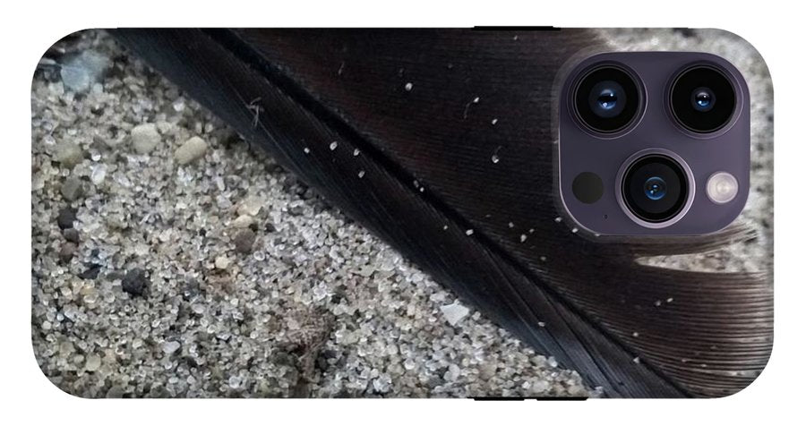 Feather On The Beach - Phone Case