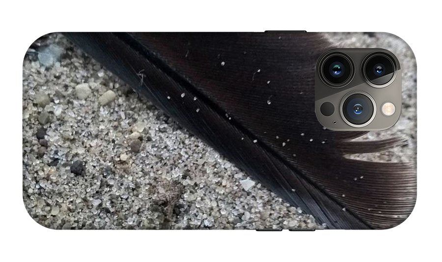 Feather On The Beach - Phone Case