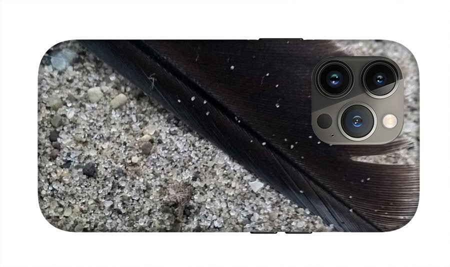 Feather On The Beach - Phone Case