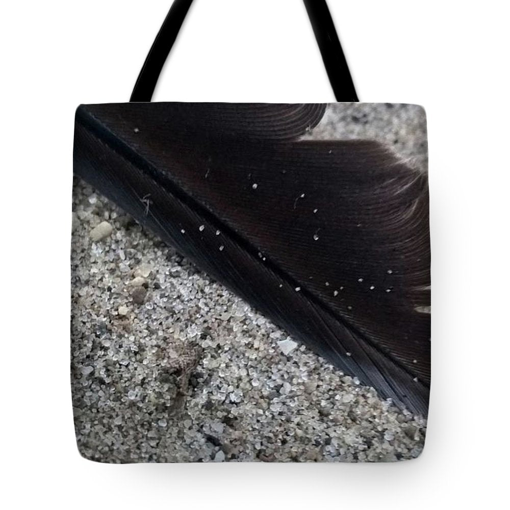 Feather On The Beach - Tote Bag