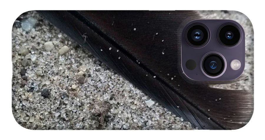 Feather On The Beach - Phone Case