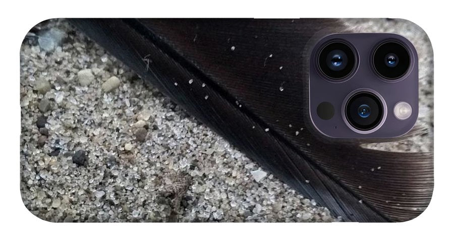 Feather On The Beach - Phone Case