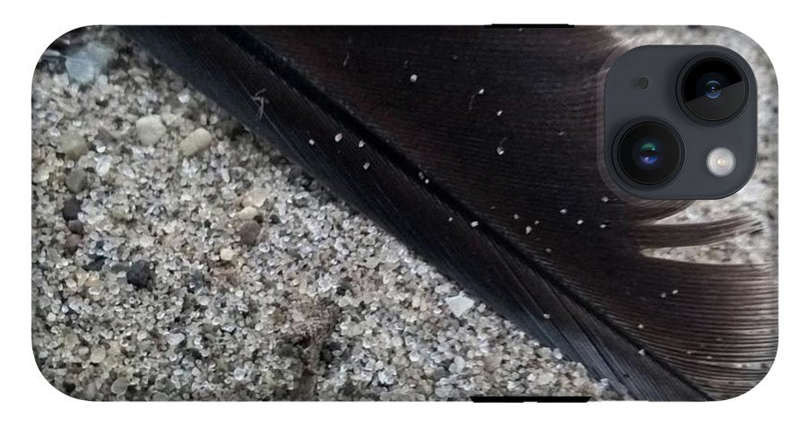 Feather On The Beach - Phone Case