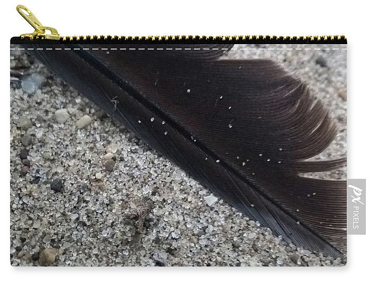 Feather On The Beach - Carry-All Pouch