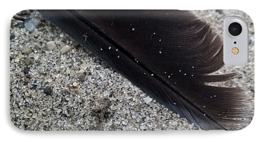 Feather On The Beach - Phone Case