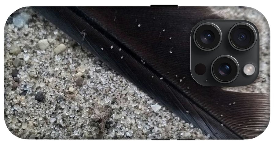 Feather On The Beach - Phone Case