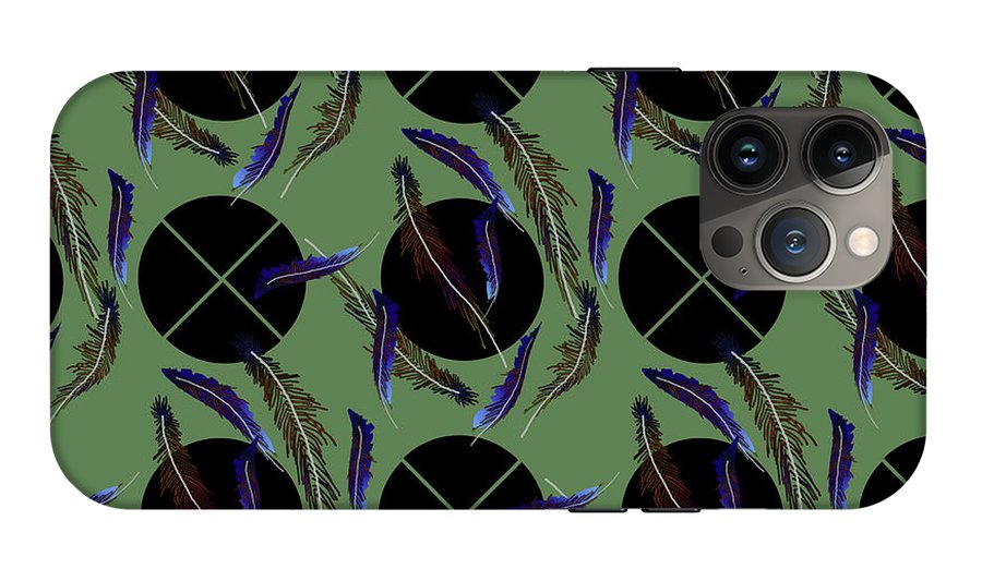 Feathers and Polkadots - Phone Case