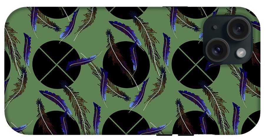 Feathers and Polkadots - Phone Case