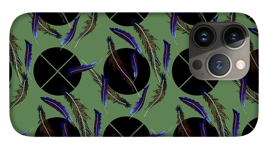 Feathers and Polkadots - Phone Case