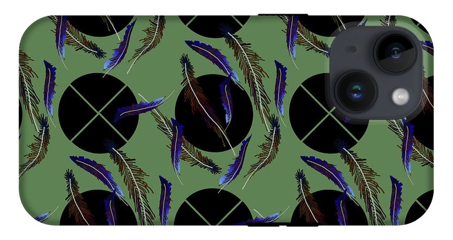 Feathers and Polkadots - Phone Case
