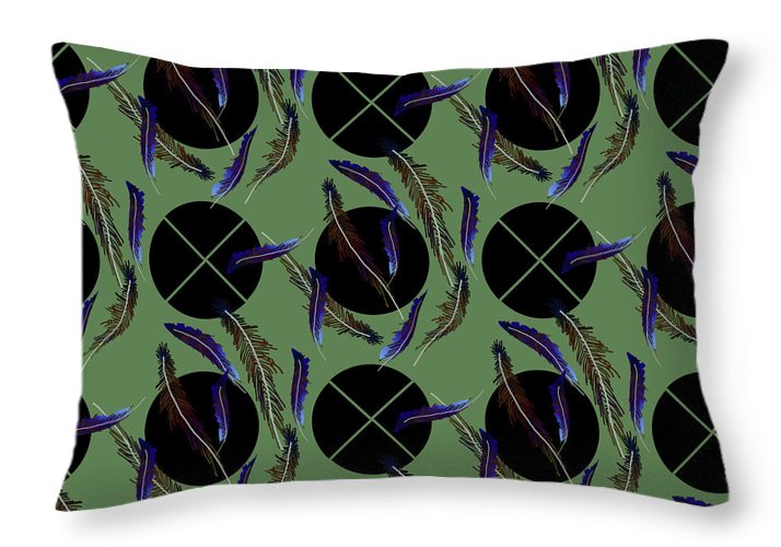 Feathers and Polkadots - Throw Pillow