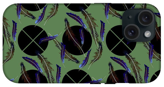 Feathers and Polkadots - Phone Case