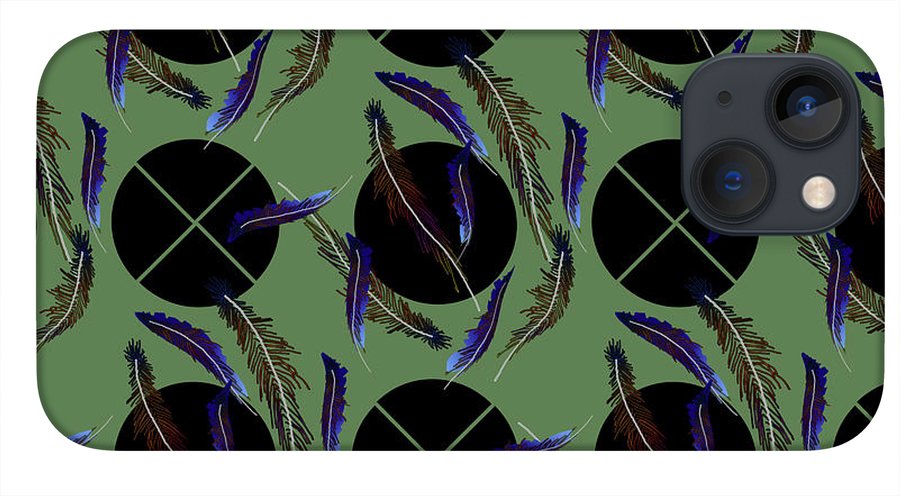 Feathers and Polkadots - Phone Case