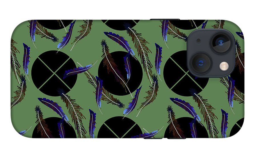 Feathers and Polkadots - Phone Case
