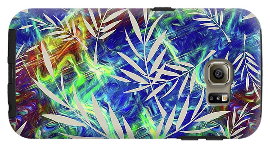 Fern Collage With Liquid Stripes - Phone Case