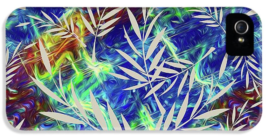 Fern Collage With Liquid Stripes - Phone Case