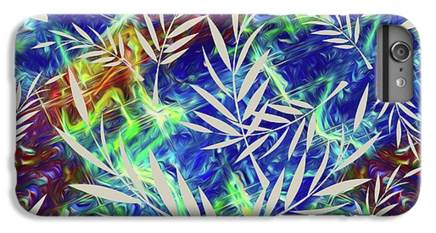 Fern Collage With Liquid Stripes - Phone Case