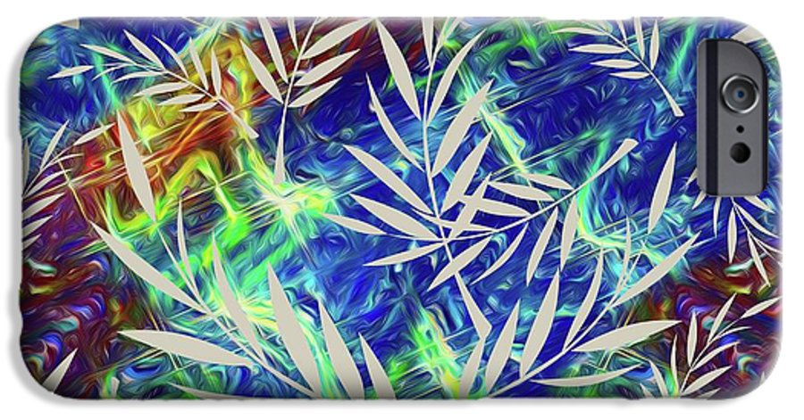 Fern Collage With Liquid Stripes - Phone Case