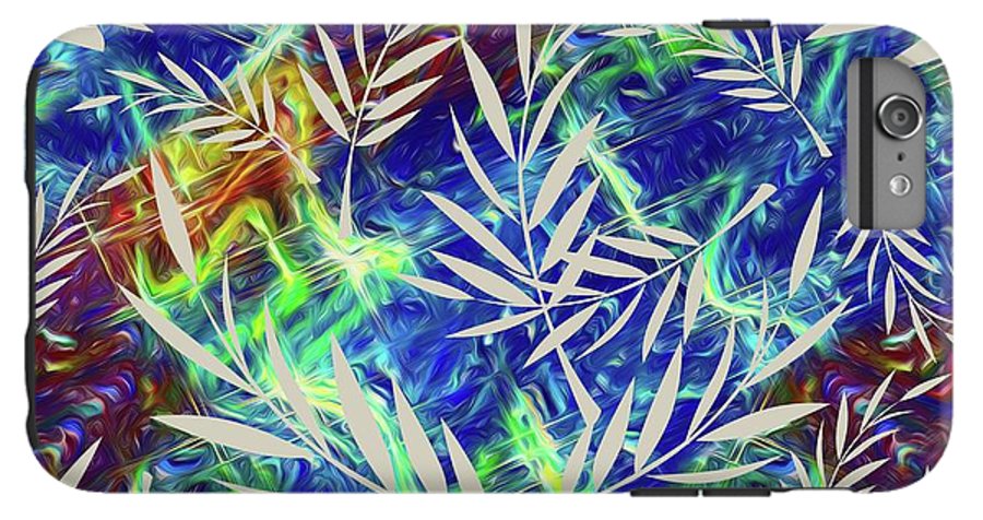 Fern Collage With Liquid Stripes - Phone Case