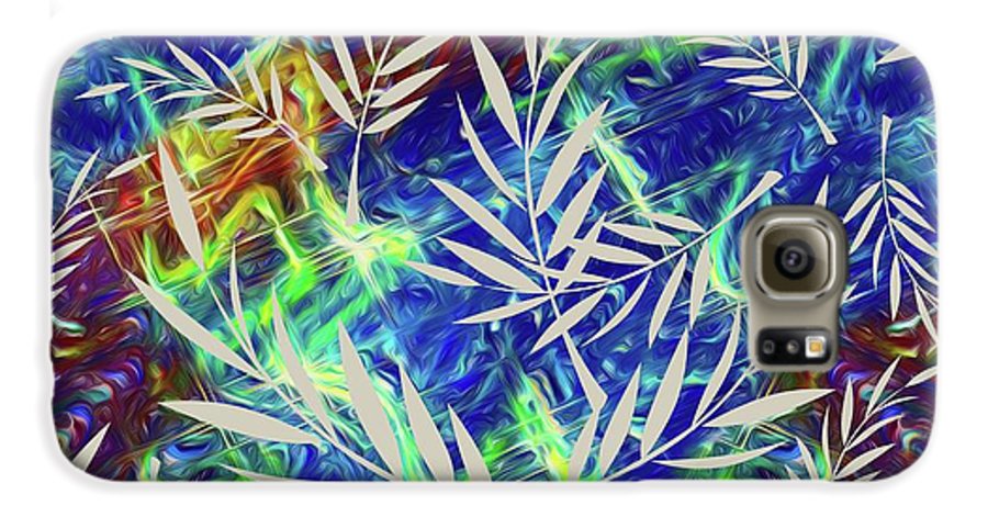 Fern Collage With Liquid Stripes - Phone Case