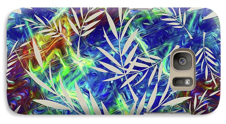 Fern Collage With Liquid Stripes - Phone Case