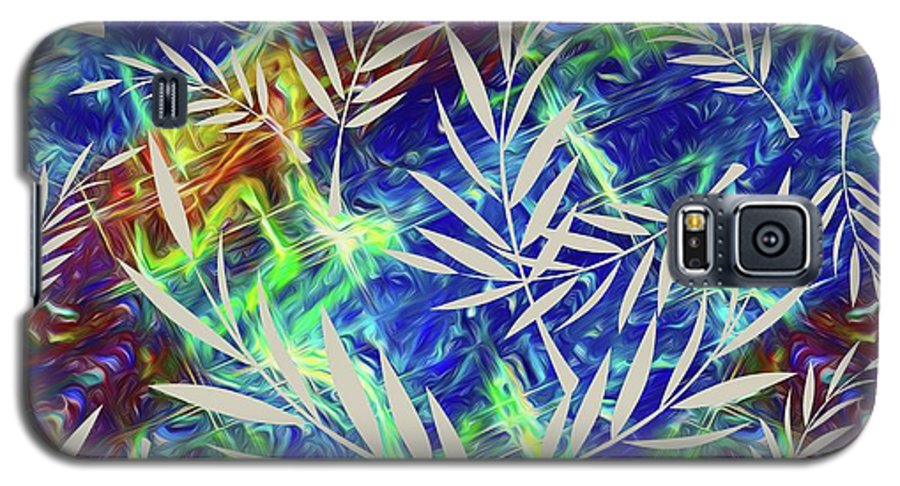 Fern Collage With Liquid Stripes - Phone Case