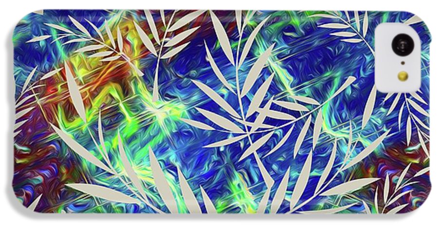 Fern Collage With Liquid Stripes - Phone Case