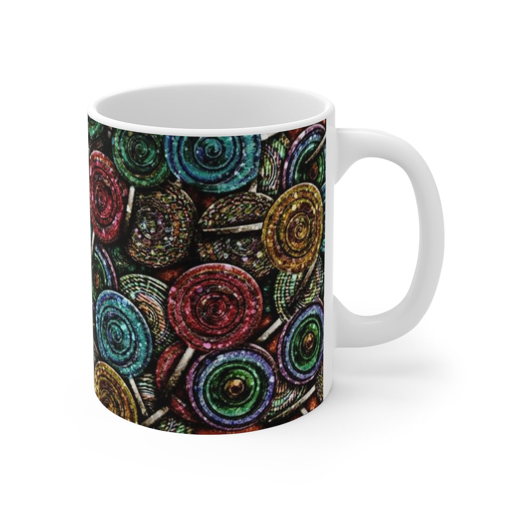 Glitter Lollipop Pattern Ceramic Mugs (11oz\15oz\20oz)