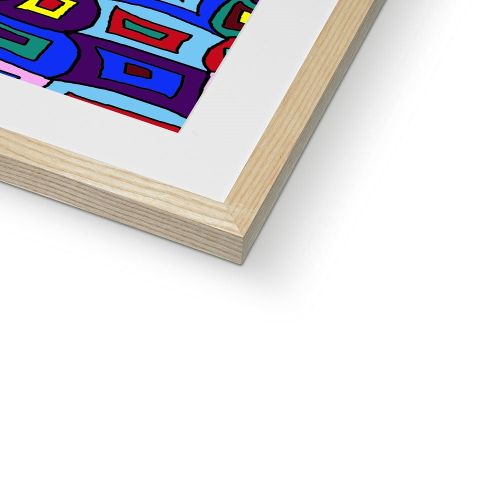 Wavy Square Pattern Framed & Mounted Print