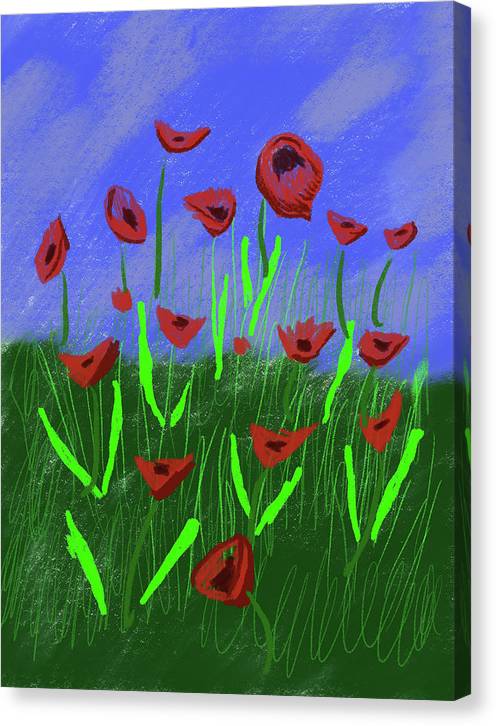 Field Of Poppies - Canvas Print