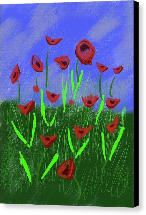 Field Of Poppies - Canvas Print