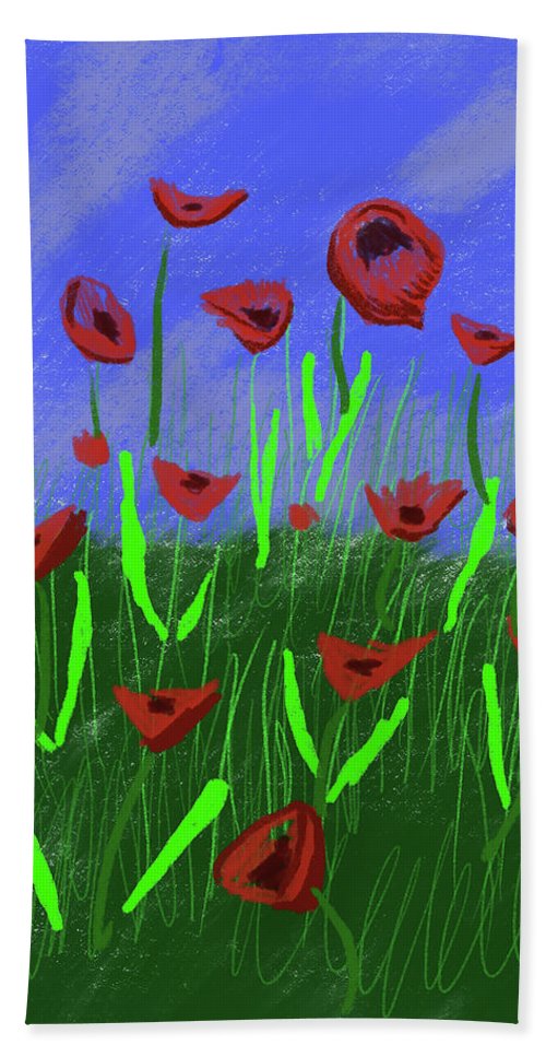Field Of Poppies - Beach Towel