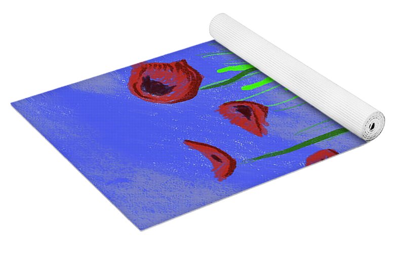 Field Of Poppies - Yoga Mat