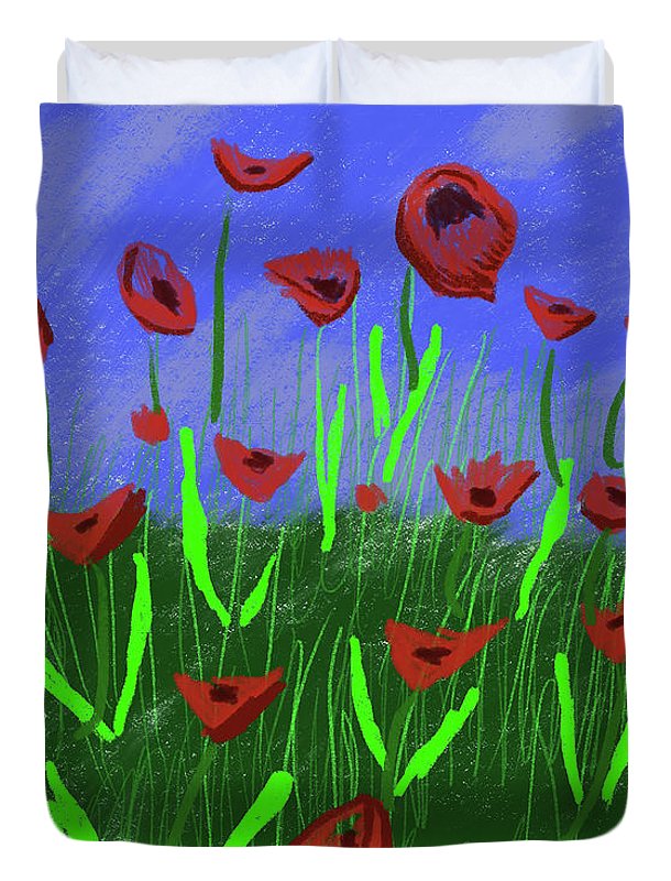 Field Of Poppies - Duvet Cover