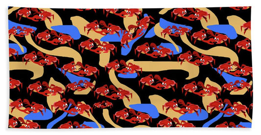 Fighting Crabbies Pattern - Beach Towel