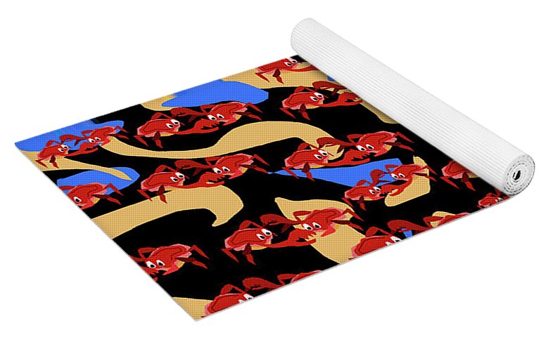 Fighting Crabbies Pattern - Yoga Mat