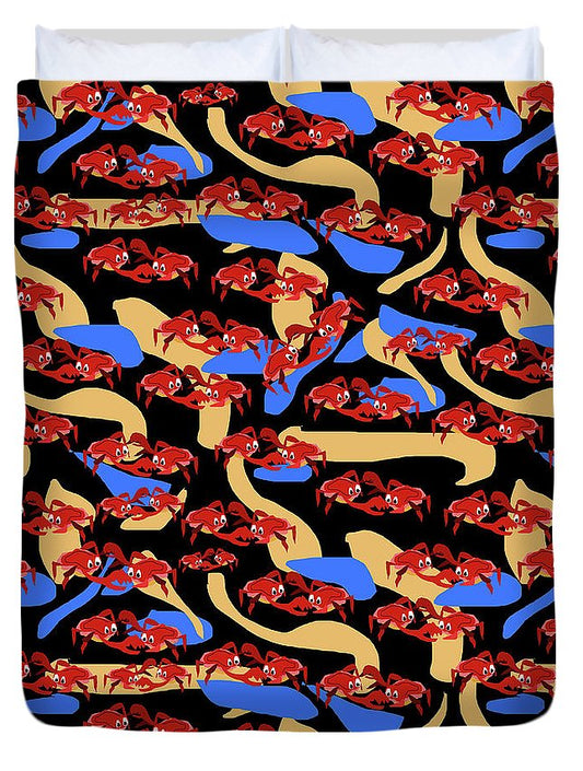 Fighting Crabbies Pattern - Duvet Cover