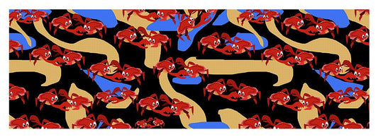 Fighting Crabbies Pattern - Yoga Mat