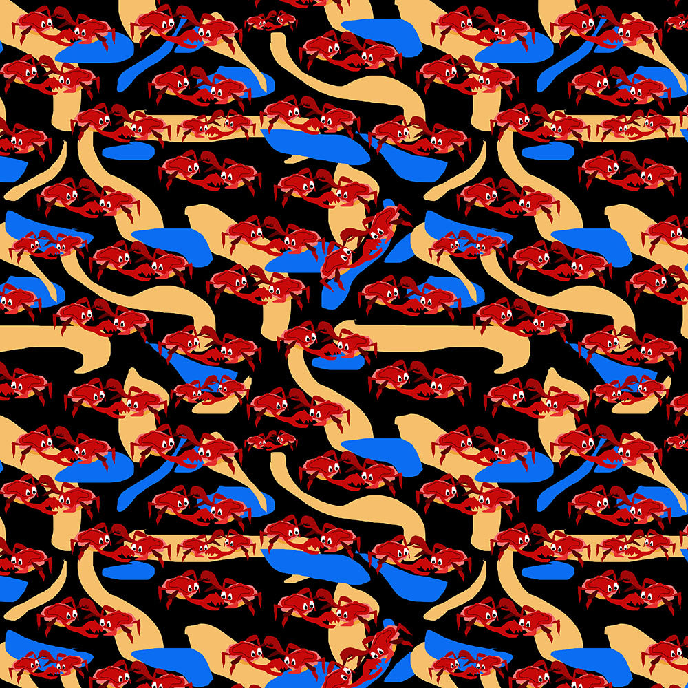 Dancing Crabbies Pattern Digital Image Download