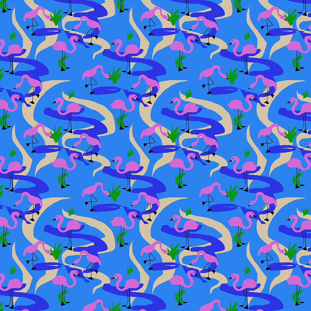 Flamingos Pattern Digital Image Download