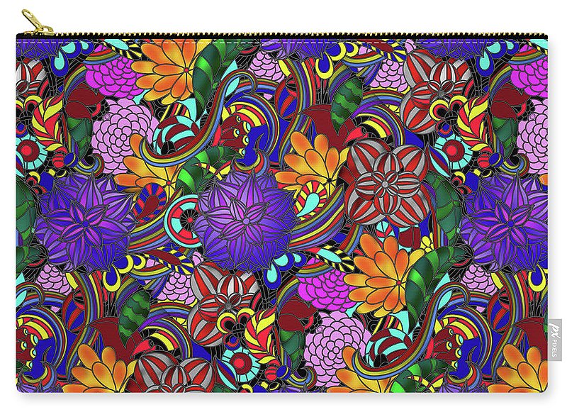 Flowers and Rainbows - Carry-All Pouch